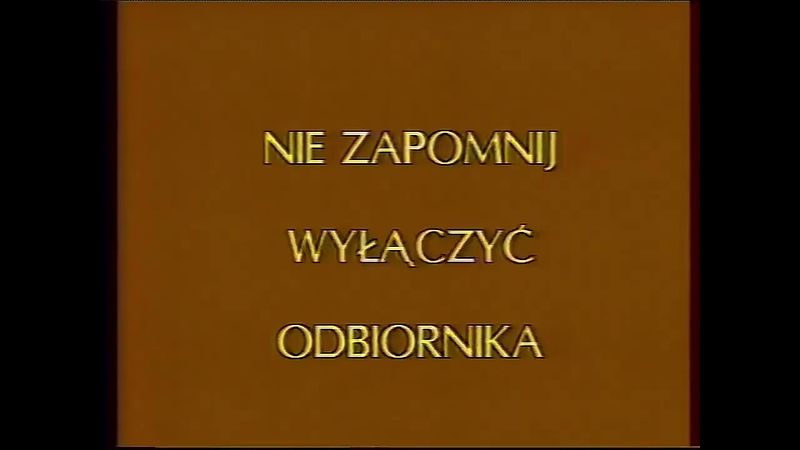 Конец эфира (TVP 1 Польша, 07.03.1992)