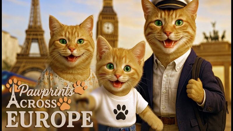 🐾 Gingy Cat’s Pawprints Across Europe: Family Journey Through Cities and Wonder 🌍✨