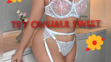 4k Incredible Transparent try on haul with sweet 😍😍😍