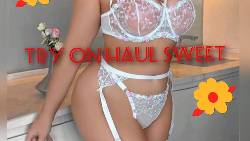 4k Incredible Transparent try on haul with sweet 😍😍😍