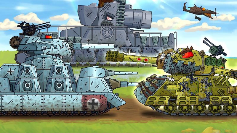 Karl, PZ-44 vs Soviet monster Pike - Cartoons about tanks