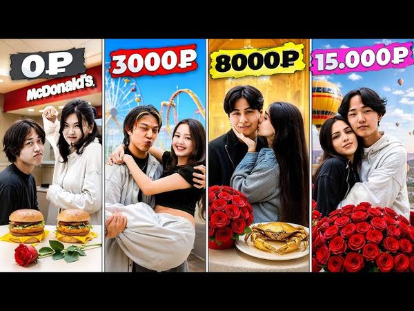 4 Свидания За 0, 3000, 8000, 15000 Рублей! У Кого Лучше Свидание? Хангуки