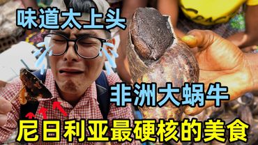 尼日利亚硬核美食，街头现买现做，爆炒非洲大蜗牛，味道终身难忘！