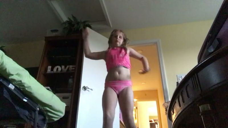 POV dancing after swimming