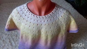 Вязание//Обзор готовой работы//Кофточка из пряжи YarnArt Flowers Merino