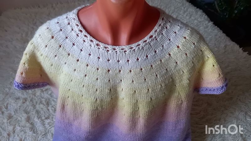 Вязание//Обзор готовой работы//Кофточка из пряжи YarnArt Flowers Merino