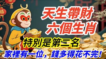 真不是亂說！天生帶財的6個生肖，特別是第二名，家裡有一位，錢多得花不完！  #生肖運勢 #生肖命理 #国学文化 #道家文化 #佛教文化