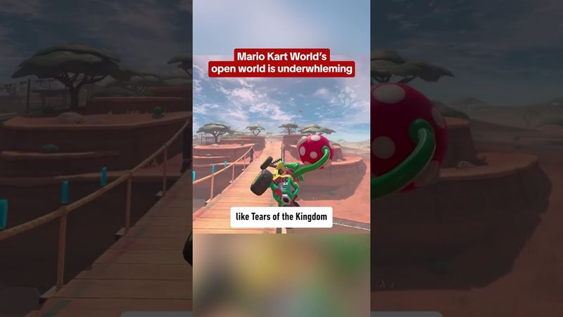 Driving off-road slows you down in Free Roam in Mario Kart World. #mariokartworld #ignsummerofgaming