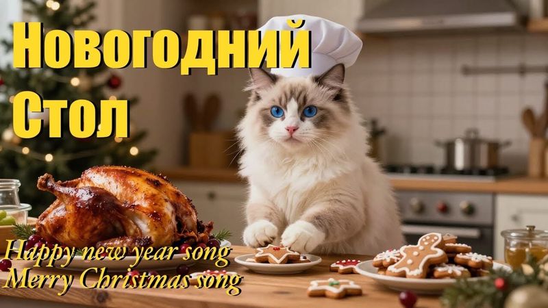 «Новогодний стол» песня кота Мурзика 🎂🍾🥳🎉🎄