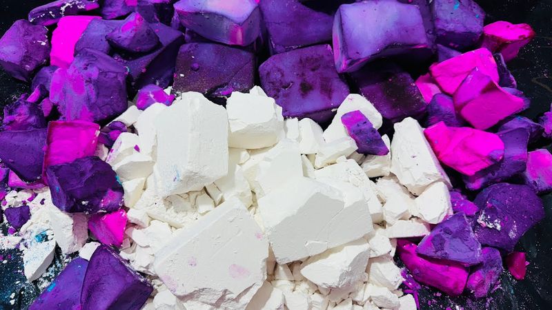 Fresh Plain Jane ASMR & Purple Dyed Gym Chalk Crush | Oddly Satisfying ASMR