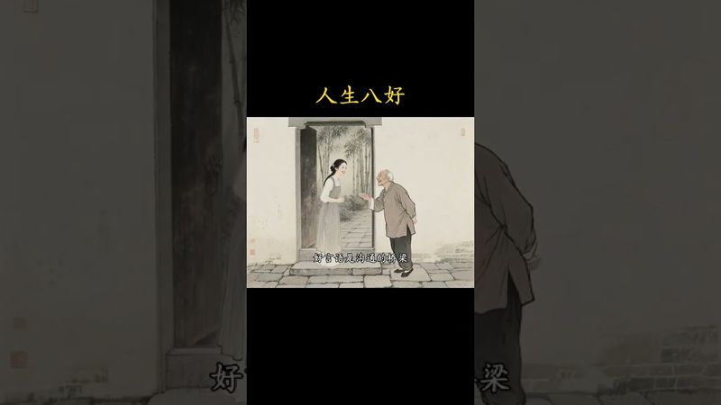 《老祖宗的智慧》人生有八好！願你全都擁有！#老祖宗的智慧 #養生就是養健康 #養生之道 #為人處事 #做人做事 #做人智慧 #人生哲理 #人生智慧 #人生