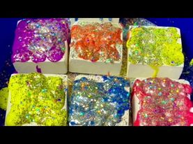 Colorful Paint Topped Chalk Blocks