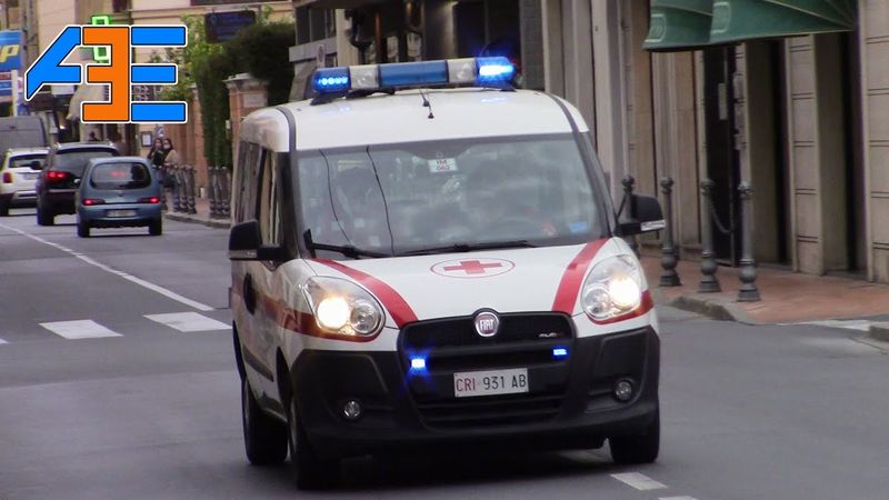 Doblò 062 Croce Rossa Bordighera Trasporto Sangue Urgente in sirena Pneumatica