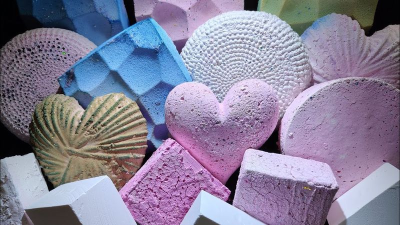 Various shapes of gym chalk丨Paste block chalk丨多种元素粉笔asmr