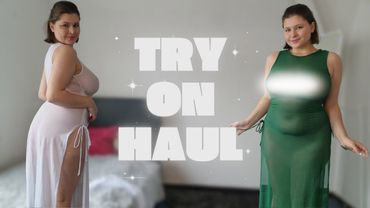 [4K] Try on haul dresses | See everything | See through