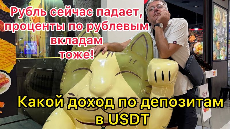 Рубль падает, проценты по рублевым вкладам тоже. Какой доход по депозитам в USDT