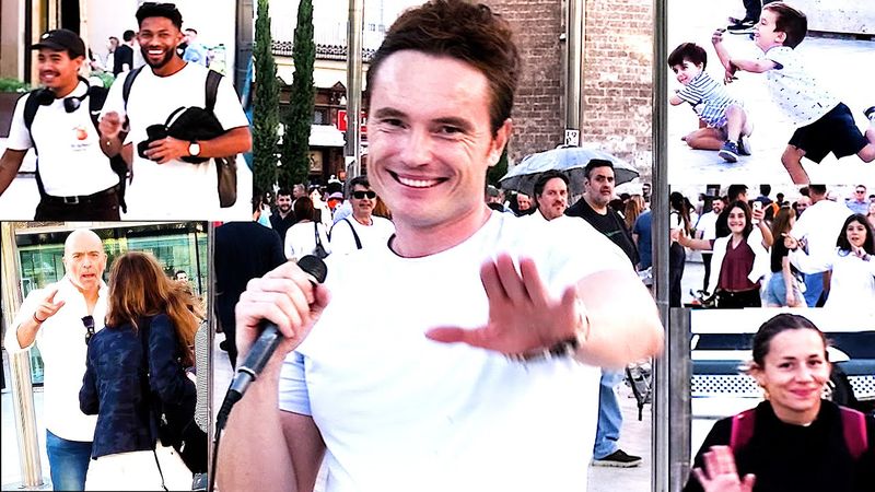 Europeans went wild over this Russian song and Ivan - Street Performance Spain Valencia