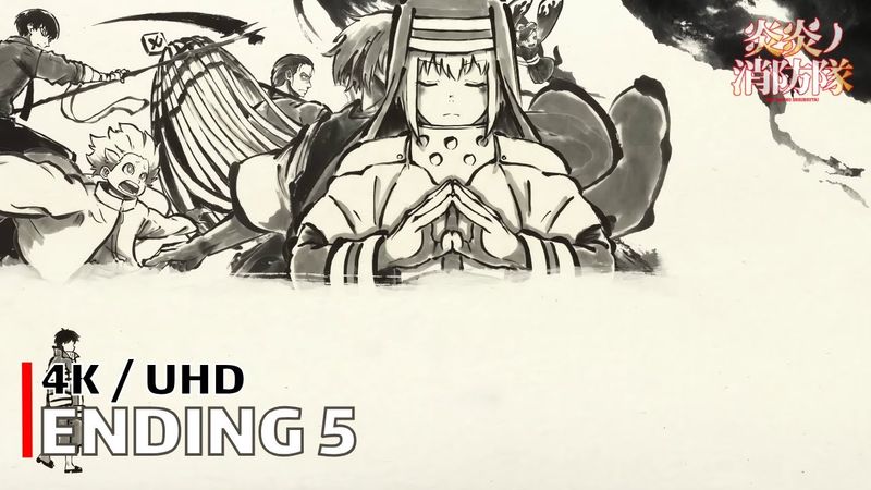 Fire Force - Ending 5 (Uru-Siren) | 4K UHD | Subtitles