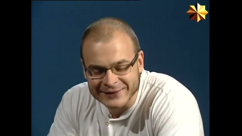 Писатель Калашников берёт интервью у Максима Тесака Марцинкевича на передаче "DеньTV"