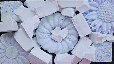 Crunchy PJ Chunks and Big Gritty Periwinkle Reforms | Gym Chalk | ASMR | Oddly Satisfying