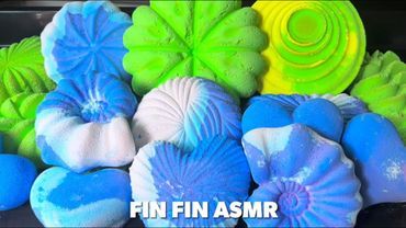 ASMR | Blue and Neon Green Gym Chalk Crush