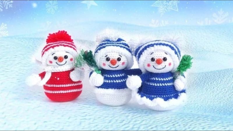 МК Снеговик. Туловище, соединение деталей, утяжка. Часть 2