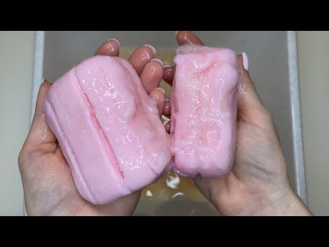 ASMR 💓🧡Soaked set of pink-orange soap | АСМР 💓🧡Размокший сет розово-оранжевого мыла
