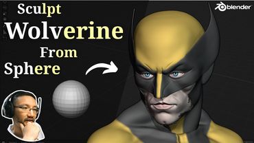 Character Sculpting in Blender 4.5 - Wolverine