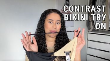 Contrast Bikini Try On