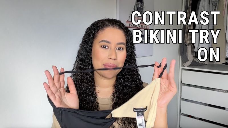 Contrast Bikini Try On