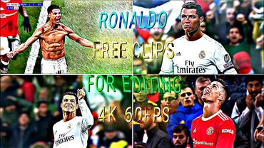 Ronaldo best free clips for editing 4k 60fps ( rare clips + topaz cc 🔥)