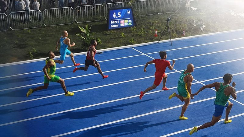 Fastest Men by Continent [3D]