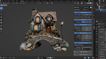 Convert to 2d image to 3d and seal the entire backside of the mesh in Blender using zForm