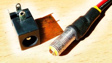 Делаем круглый штекер размера 5,5/2,5 под гнездо питания, самодельный разъем ПАПА из медной поволоки