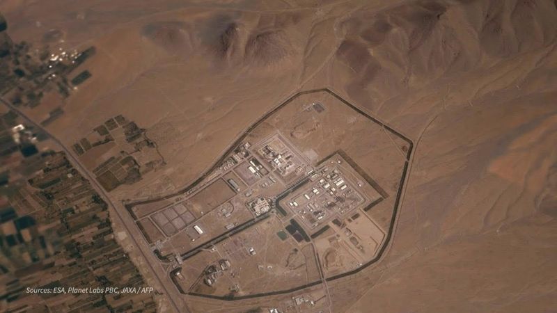 ANIMATED MAP : RESEARCH REACTOR IN ARAK (IRAN) - circular sky view | AFP
