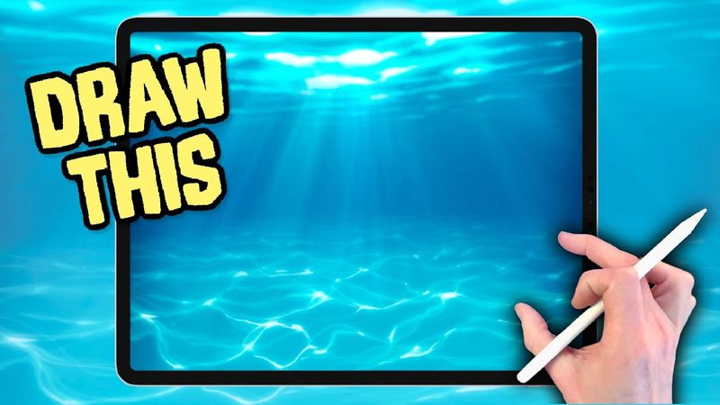 IPAD PAINTING MADE EASY - Underwater light ripples Procreate tutorial