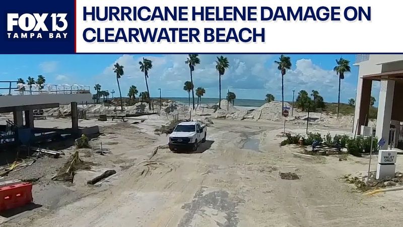 Clearwater Beach after Hurricane Helene