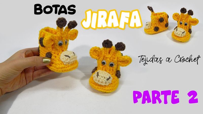 Botas de JIRAFA tejidas a Crochet - PASO A PASO parte 2/2
