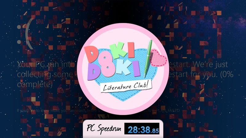 Doki Doki Literature Club (PC) Speedrun - "28:38" (UNDER 30 MINUTES)
