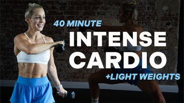 40 MIN INTENSE CARDIO WORKOUT | With Light Weights | Full Body | High Intensity | With Repeat