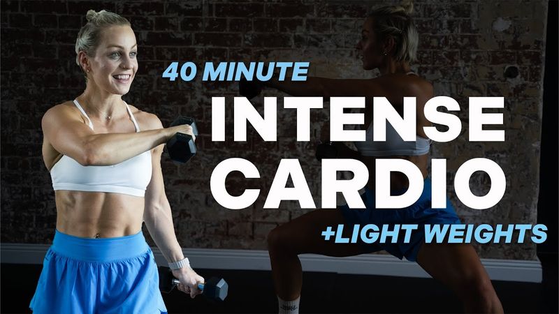 40 MIN INTENSE CARDIO WORKOUT | With Light Weights | Full Body | High Intensity | With Repeat