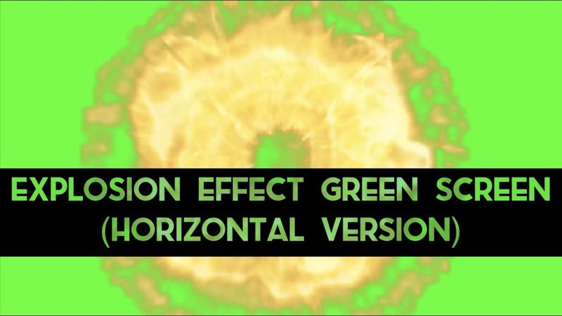 Explosion effect green screen (Horizontal version)