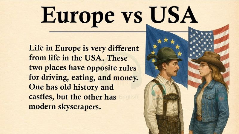 Europe vs USA || 🌍🌎Learn English Through Story Level 3 || Graded Reader 🎧