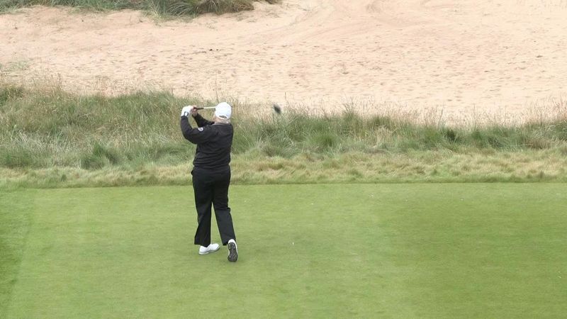 Trump plays first round of golf on new course in Aberdeen | AFP