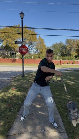 Watch out! I have a guard dog.