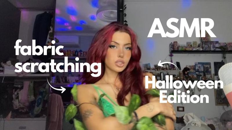 ASMR - FABRIC SCRATCHING ON MY HALLOWEEN OUTFITS🎃👻
