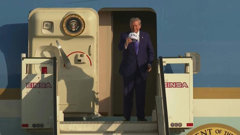 US President Donald Trump arrives in Netherlands for NATO Summit | AFP