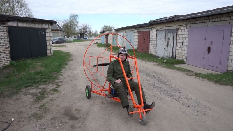 Первый запуск электро паратрайка.