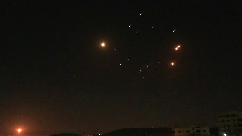 Salvo of Iranian missiles seen over Ramallah | AFP