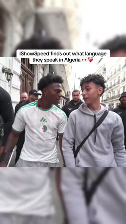 IShowSpeed finds out what language they speak in Algeria 👀❤️‍🩹 #ishow...